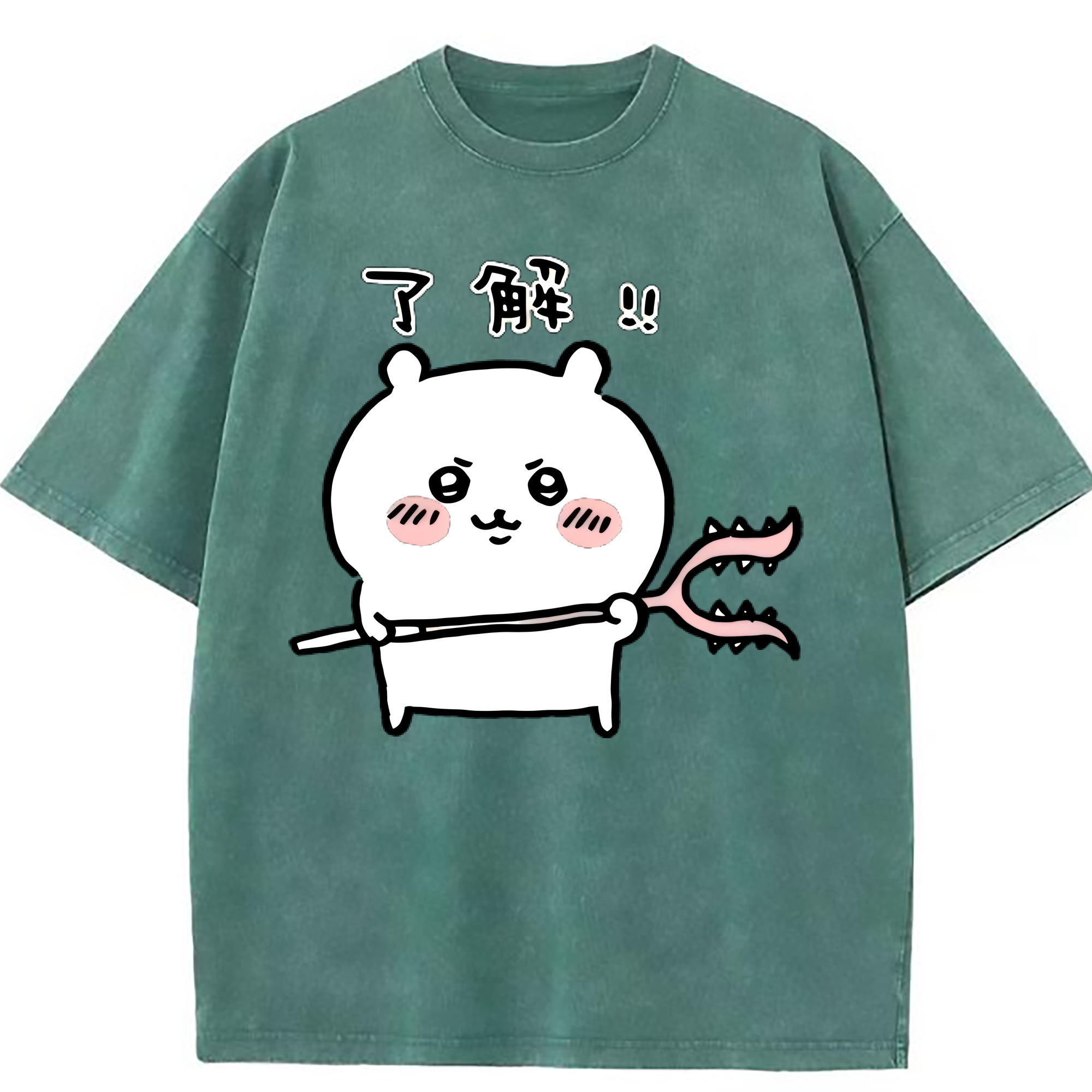 （画像用） ちいかわ ちいかわ Chii-kawa chiikawa 綿100% ヴィンテージ風 半袖Tシャツ（フロントプリント）